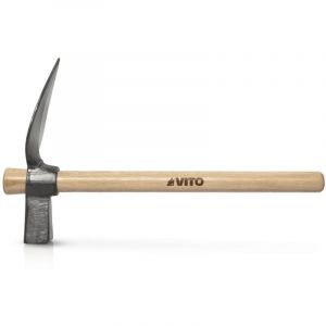 Marteau de Paveur Acier Trempé & Manche Bois Marteau de Maçon pour la pose de pavés et bordures Vito