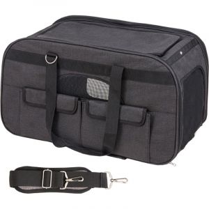 Mophorn - Sac de transport pour chat &agrave; roulettes avec poign&eacute;e t&eacute;lescopique et bandouli&egrave;re, sac de transport pour chien jusqu'&agrave; 35 lb, comprend 1 bol