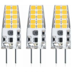 3PCS 3W 12V G6.35 LED Ampoule Culot T3 / T4 / T5 G6.35 / GY6.35 Base Blanc froid 6000K Remplacement de 30W Ampoule Halog&egrave;ne [Classe &eacute;nerg&eacute;tique