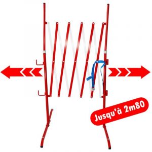 BARRIERE EXTENSIBLE DROITE 2m80 ROUGE ET BLANCHE
