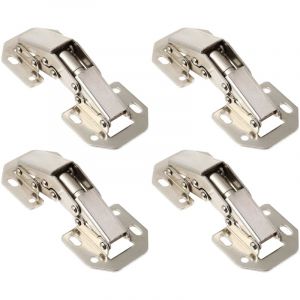 Lot de 4 charnières de meubles pour porte d'armoire, charnières de placard robustes avec vis