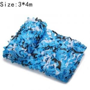 Voile de protection solaire rectangulaire camouflage 3x4m couleur camouflage oc&eacute;an, filet de camouflage pare-soleil