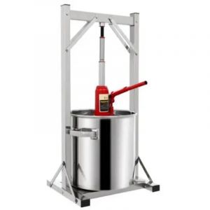 Presse manuelle de raisin / pomme d'acier inoxydable de 22L avec la presse hydraulique pour des fruits, baies, l&eacute;gumes, jus, presse en acier