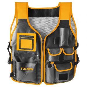 Gilet porte-outils multi-compartiments TOLSEN en maille, taille unique