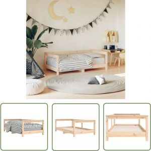 The Living Store - Cadre de lit pour enfant 70x140 cm bois de pin massif - Lit Bébé - Lit Enfant - Cadre De Lit - Bois De Pin - Mobilier Enfant