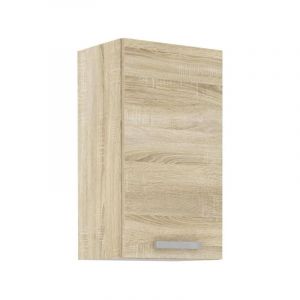 Sans Marque - Meuble haut 1 porte battante - Décor chene sonoma - l 40 x p 31,6 x 72 cm - lassen