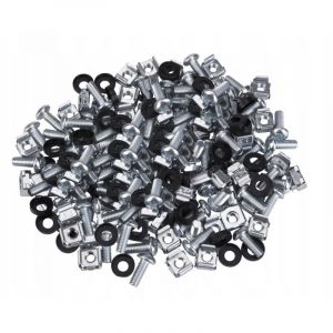 &Eacute;crou cage M6T2 zingu&eacute; blanc + rondelle 4 mm + vis cruciforme m&eacute;tal M6X16 SET/100