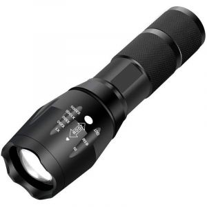 Lampe Torche led Ultra puissante XML-T6 Lampe Torche Militaire utilisable pour v&eacute;lo ou randonn&eacute;es et 5 Modes Dont Flash Anti-agression,Conception