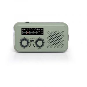 Radio Portable Urgence, FM/AM Radio de Secours avec Rechargement du Solaire Radios Dynamo à Manivelle avec Lampe de Poche Lampe Lecture LED 2000mAh
