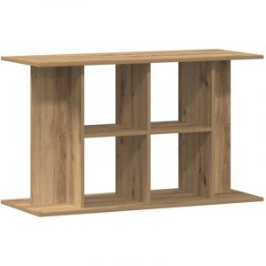 Support d'aquarium Meuble pour Aquarium ch&ecirc;ne artisanal 100x40x60 cm bois ing&eacute;nierie CFW32413