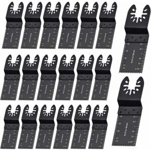 Lame de scie oscillante universelle en m&eacute;tal et bois - 20 pi&egrave;ces - 35 mm - Outil multifonction &agrave; d&eacute;gagement rapide pour DeWalt, Craftsman, Bosch,