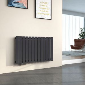 Radiateur à Eau Chaude Radiateur eau chaude en acier Radiateur plat Design vertical Simple Couche 63x100cm Anthracite - Emke