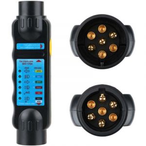 Testeur de prise 13 broches - 12 V - Pour &eacute;clairage de remorque - Circuits - 7 broches - Testeur de remorque - Testeur de remorque pour voiture,