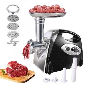 800W Hachoir a Viande,Hachoir électrique avec 3 disques perforés,Pour hacher les légumes,la viande