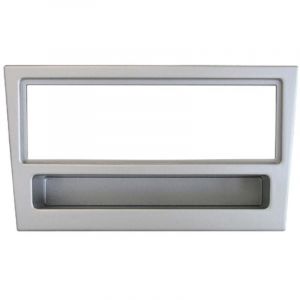 Facade Autoradio 1din compatible avec Opel ap00 Renault Trafic ap06 - Argent - RAF1902S - avec vide poche