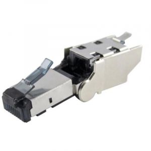 Connecteur RJ45 cat 6a CAE Multimedia Connect s&eacute;rie RJ45 M&acirc;le, Blindage &agrave; 360&deg; Montage sur c&acirc;ble sans outil , ports ( Prix pour 1 )