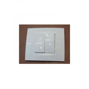 Schneider Electric &ndash; Double interrupteur va-et-vient 10A blanc brillant encastr&eacute; &ndash; Support m&eacute;tal inclus &ndash; Compatible gamme Unica &ndash; Installation rapide