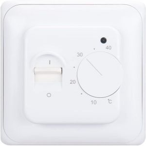 Thermostat mécanique WG01, ac 230 v 16 a pour appareils de Chauffage électrique avec sonde de capteur de Sol, Blanc