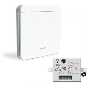 Interrupteur sans fil, t&eacute;l&eacute;commande sans fil, &eacute;metteur r&eacute;cepteur RF, interrupteur de s&eacute;curit&eacute; AC110 250 V, installation facile pour lampes jusqu'&agrave;