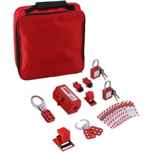 Kkmoon - Kit d'inscription de verrouillage électrique avec cadenas de sécurité, prise de verrouillage du disjoncteur et sac de rangement