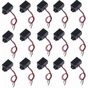 Beijiyi - 15 Pcs dc 3V 5V 9V 12V 100 dbéLectronique Alarme Buzzer SystèMe D'Alarme Buzzer Electronic Sonore pour Circuits Physiques, Noir