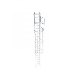 Echelle &agrave; crinoline de 1.70m &agrave; 2.00m avec sortie lat&eacute;rale et portillon - CS20-SL