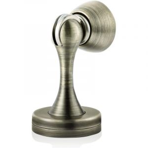 BEBUSINGOTO But&eacute;es de porte magn&eacute;tiques, but&eacute;e de porte en acier inoxydable, nickel satin&eacute; bross&eacute;, support de porte mural noir, loquet de porte pour