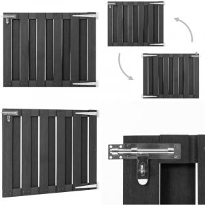 Vidaxl - Portillon wpc 100x80 cm Gris - Porte De Jardin - Portillon - Clôture - Barrière - Bois Composite - Home & Living