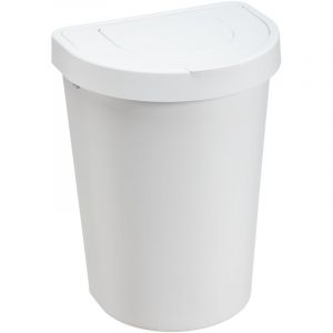 Poubelle pivotante Seattle 25 L blanche - Capacit&eacute; PT 2676