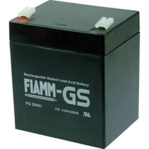 Fiamm PB-12-4,5-4,8 FG20451 Batterie au plomb 12 V 4.5 Ah plomb (AGM) (l x H x P) 90 x 107 x 70 mm cosses plates 4,8 mm sans entretien, auto-décharge