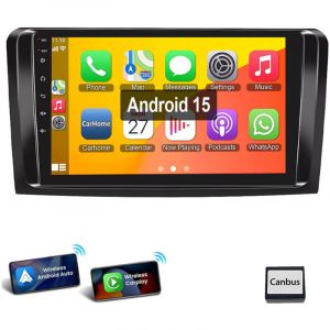 Autoradio Android 15 GPS WIFI pour Mercedes Benz Classe ML/GL W164 X164 2005-2011 1+32G