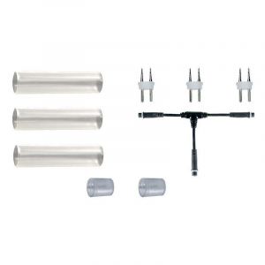 Pack de raccordement en t souple noir