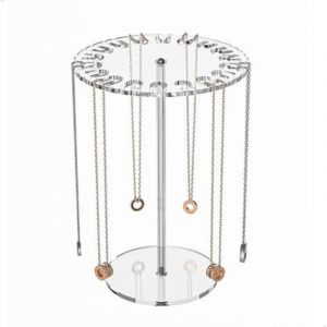 Porte Collier Presentoir Bijoux, Acrylique Porte Bracelet Arrondi Support Bracelet, Rangement Collier Pr&eacute;sentoir Bracelet, Arbre a Bijoux pour