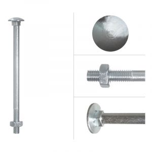 Boulon trcc galvanis&eacute; M10 x 160 mm - 50 pi&egrave;ces