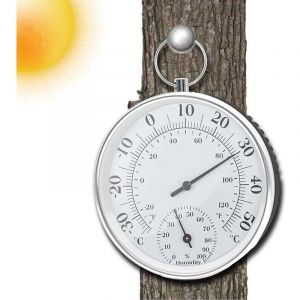 Thermom&egrave;tre et hygrom&egrave;tre int&eacute;rieur et ext&eacute;rieur, grand thermom&egrave;tre mural &agrave; affichage num&eacute;rique pour jardin, voiture, maison et serre,OUYLAF