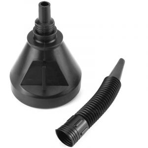 L'entonnoir de carburant de voiture peut bec pour le mazout essence diesel essence 2016 2 en 1 entonnoir en plastique noir