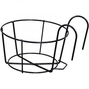 Garde-Corps jardini&egrave;res Porte-Pot de Fleur Ronde cl&ocirc;ture &eacute;tag&egrave;re conteneur Fer Art paniers Suspendus Fer Art Support pour ext&eacute;rieur Balcon Pont