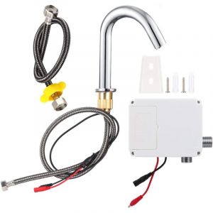 Robinet Automatique, Robinet de Lavage &agrave; capteur Infrarouge &agrave; Filetage G1/2 ', Robinet d'&eacute;vier de Cuisine en Acier Inoxydable sans Contact, &agrave; Piles,
