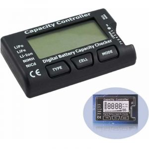 Testeur de capacit&eacute; de Batterie num&eacute;rique, Capacit&eacute; de la Batterie de Tension V&eacute;rificateur Contr&ocirc;leur Testeur avecEcran LCD, pour LiPo Vie NiMH Li-ION