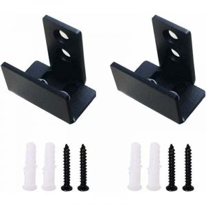 Porte Coulissante Interieur 2 Pi&egrave;ces Guide Porte Coulissante Quincaillerie Fix&eacute;e au Mur Bas Guide de Plancher Double Porte Coulissante Rail Roulette