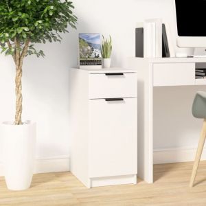 Armoire de bureau Armoire de rangement Caisson de rangement Blanc 33,5x50x75 cm Bois d'ingénierie 64929