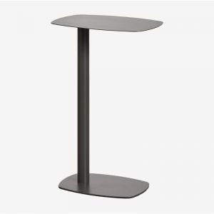Table d'appoint rectangulaire pour jardin 40x25 cm en acier inoxydable Odelia SKLUM Gris Granit ↑65 cm