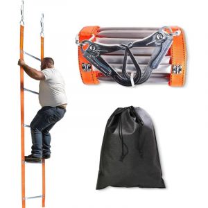 &Eacute;chelle de corde, &eacute;chelle de secours, &eacute;chelle d'&eacute;vacuation incendie, syst&egrave;me de fixation universel, pliable, pour balcons et fen&ecirc;tres, capacit&eacute; de