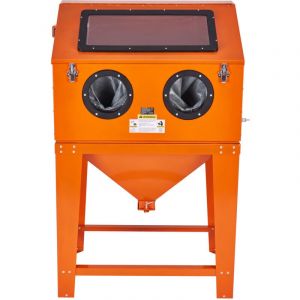 Mophorn - Cabine de sablage de 90 gallons, dépoussiérage de 1,8 gallon, cabine de sablage de 40 à 120 psi avec support, sableuse robuste, pistolet de