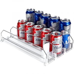 Rangement Frigo Organisateur Frigo Glissi&egrave;Re Ajustable 3 Rang&eacute;Es Distributeur Canette Frigo Automatique Rangement Canette Frigo Distributeur Boisson
