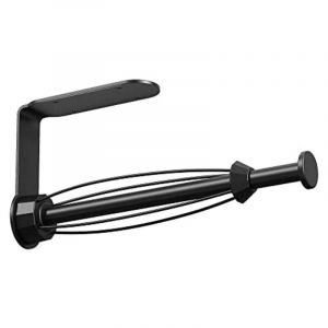Porte Sopalin sans Perçage, Porte Rouleau Essuie Tout Mural Auto-Adhésif à Suspendre, Noir Support Sopalin Effet Amortissant, pour Cuisine Salle de