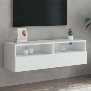 Maison Chic - Meuble tv mural-Banc TV-Meuble Télé blanc 100x30x30 cm bois d'ingénierie 461244