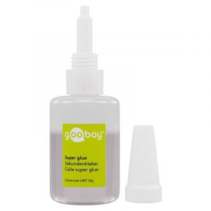 Colle Super Glue 20 g, convient à de nombreux supports.