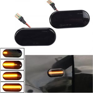 2 pi&egrave;ces led Feux de jour Clignotant Lat&eacute;raux Dynamique Ambre Compatibile pour seat Ibiza 6L Cordoba Toledo Leon Compatibile pour ford C-Max Fiesta