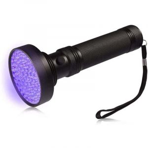 Lampe de Poche UV Lampe de Torche 100 LEDs Ultra Violet pour Animal Domestique d'urine Détecteur de Taches-Noir